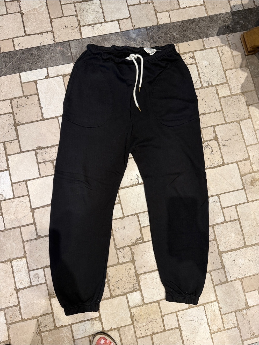 THE GREAT. Black Drawstring sweatpants